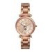 Women's Fossil Rose Gold New York Mets Carlie Stainless Steel Watch