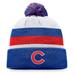 Men's Fanatics Branded Royal Chicago Cubs Stripe Cuffed Knit Hat with Pom