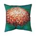 Abstract Dahlia Flower Floral Square Throw Pillow Cover Polyester/Polyfill in Green Begin Edition International Inc | 20 H x 20 W in | Wayfair