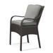 Braxton Culler Brighton Pointe Patio Dining Armchair w/ Cushion Wicker/Rattan in Black/Gray | 44 H x 25 W x 28 D in | Wayfair 435-129/6373-81