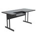 Correll, Inc. Bi-Level Work Station Particle Board Core High-Pressure Laminate Top Desk Wood/Metal in Gray | 29" H x 72" W x 30" D | Wayfair