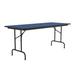 Correll, Inc. 72" Rectangular Portable Folding Table Wood in Blue/Black | 29" H x 72" L x 30" W | Wayfair CF3072PX-37