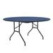 Correll, Inc. Circular Portable Folding Table Wood in Blue | 29" H x 60" L x 60" D | Wayfair CF60PX-37