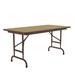 Correll, Inc. Rectangular Adjustable Folding Table Metal in Brown | 32" H x 72" L x 24" D | Wayfair CFA2472PX-16