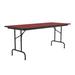 Correll, Inc. Rectangular Portable Folding Table Wood in Red/Black | 29" H x 72" L x 30" W | Wayfair CF3072PX-35