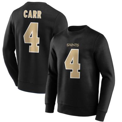 New Orleans Saints Name & Number Crew Sweatshirt - Derek Carr 4 - Herren Image