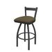 Holland Bar Stool 821 Catalina Low Back Swivel Bar Stool Leather in Gray | Bar Stool (30" Seat Height) | Wayfair 82130PW017