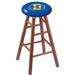 Holland Bar Stool NHL 30" Bar Stool Wood/Plastic/Acrylic in Yellow | Counter Stool (24" Seat Height) | Wayfair RC24MSMedEdmOil