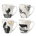 Lenox Vintage Gold Halloween Mugs, Set of 4 Porcelain/Ceramic in Black/Brown/White | 4 H x 3.5 W in | Wayfair 895678