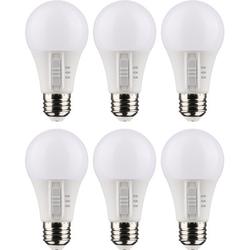 Satco 6 Watt (40 Watt Equivalent), A19, Non-Dimmable Light Bulb, Selectable CCT E26/Medium (Standard) Base in White | 4.41 H x 2.36 W in | Wayfair