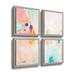 Ivy Bronx Rosa Abstract by Jolina Anthony 4 Piece Gallery Wall Set on Canvas in White | 36" H x 36" W x 2" D | Wayfair