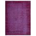 Indigo 103 x 77 x 0.4 in Area Rug - Lofy Atina Purple Vintage Wool Handmade Area Rug Wool | 103 H x 77 W x 0.4 D in | Wayfair L-8684012210095