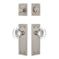 Nostalgic Warehouse Mission Entry Set w/ Round Clear Crystal Knob in Gray | 10.63 H x 2.5 W x 2.31 D in | Wayfair 782580
