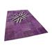 Purple 79" x 121" L Area Rug - Rug N Carpet Flag Patchwork Flag Handmade Area Rug 121.0 x 79.0 x 0.4 in indigoCotton/Wool | 79" W X 121" L | Wayfair