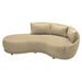 Seasonal Living Fizz 96" Wide Patio Sofa Wood in Brown | 31 H x 96 W x 59 D in | Wayfair 105FT001P2-SWB-RAF_105FZ-Z2-7B