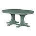 Ebern Designs Pelagius Oval 30.25" Outdoor Table Plastic in Green | 48" W x 72.5" L x 36.25" H | Wayfair 87BC75155AF6459389E3B968D72FE0AF