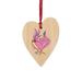 The Holiday Aisle® Flaremyu Wooden Christmas Holiday Shaped Ornament Wood in Brown/Pink | 3 H x 3 W x 1 D in | Wayfair