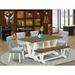 Red Barrel Studio® 6 - Person Acacia Solid Wood Dining Set Wood/Upholstered in Brown | 30" H x 60" L x 36" W | Wayfair