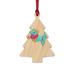 The Holiday Aisle® Plumo Wooden Christmas Holiday Shaped Ornament Wood in Brown/Green | 3 H x 3 W x 1 D in | Wayfair