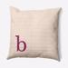 Wade Logan® Auggie Modern Monogram Indoor/Outdoor Throw Pillow Polyester/Polyfill blend in Pink | 18 H x 18 W x 7 D in | Wayfair