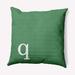 Latitude Run® Polyfill Indoor/Outdoor Square Throw Cushion Polyester/Polyfill blend in Green | 18 H x 18 W x 7 D in | Wayfair