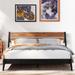 Acacia Callisto Solid Wood Bed Frame w/ Headboard/Scandinavian Signature Wood Bed Wood in Black | 38.54 H x 85.43 W x 82.91 D in | Wayfair UVFK