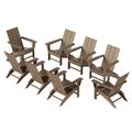 Beachcrest Home™ Laprade Foldable Adirondack Chair Set in Brown | 35.6 H x 30 W x 33.5 D in | Wayfair 813A23DE834E4DEB99D6CF176C37404B