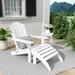 Beachcrest Home™ Shaunna Patio Chair w/ Ottoman in White | 35.25 H x 29.25 W x 32 D in | Wayfair B8745ED32B2E4E8493DD454C057BDBCB