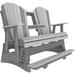 LuxCraft Outdoor Gliding Polywood Bench in Gray | 48.5 H x 67 W x 40.25 D in | Wayfair 5apbag-dove gray/slate