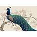 World Menagerie 'Peacock & Blossoms II' Acrylic Painting Print on Wrapped Canvas in Green | 30" H x 45" W x 1.5" D | Wayfair