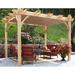 Outdoor Living Today Breeze Solid Wood Pergola Wood in Brown | 10 ft. W x 10 ft. D | Wayfair BZ1010WRC