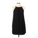 Monteau Casual Dress - Shift Crew Neck Sleeveless: Black Print Dresses - Women's Size Large