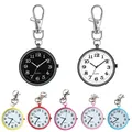 Montre de poche à cadran rond unisexe quartz analogique porte-clés médical d'infirmière