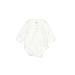 Baby Gap Long Sleeve Onesie: White Print Bottoms - Size 0-3 Month