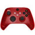 eXtremeRate Clear Red Replacement Part Front Housing Cover Handles Faceplate for Xbox Series X & S Controller