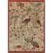 Animals Pictorial Ziegler Oriental Area Rug Handmade Wool Carpet - 4'0"x 5'11"