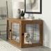 PETMAKER Furniture-Style Dog Crate with Double Doors and Cushion