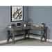 L-Shaped Transitional Writing Desk with Lift Top in Rustic Oak Finish