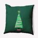 Cartoon Christmas Tree Indoor/Outdoor Throw Pillow