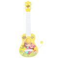 Imitation Guitar Toy Cartoon Guitar Music Toy Funny Play Ukulele Musical Instrument Toy Simulate Playable Guitar Educational Music Toys for Kids Boys Girls (Yellow)