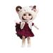 Cute Zodiac Animal Doll Flexible Baby Princess Toy with Removable Outfits for Kids Girl Birthday Gifts Decorations Favor