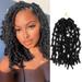 12 Inch 8 Pack -THEN-TIC Butterfly Locs Crochet Hair Distressed Fx Locs Crochet Soft Locs Pre Looped Hair Extensions (12 Inch (Pack Of 8) 1-Jet Black)