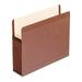 WBTAYB 45302 Premium Reinforced Expanding File Pockets Straight Cut 1 Pocket Letter Brown