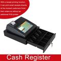 SUDEG Full Touchscreen 9 POS Cash Register Cash Register for Small Businesses with Cash Drawer Electronic Cash Registers with Dual Display for Customer and Sales and Auto Print Receipt