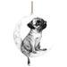 KIHOUT Deals Dog Pendant Christmas Tree Decoration Pendant Flat Acrylic Pendant Home Car Decoration Puppy Pendant Christmas Decoration Pendant