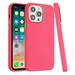For Apple iPhone 15 Pro Max (6.7 ) Slim Classic Hybrid Around Rubber Gummy Slick Hard Silicone TPU Chromed Button Cover Xpm Phone Case [ Hot Pink ]