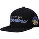 "Casquette Snapback noire Golden State Warriors Hardwood Classics Script 2.0 Mitchell & Ness pour hommes - Homme Taille: OSFA"