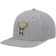 "Casquette Snapback Milwaukee Bucks 2.0 gris chiné Mitchell & Ness pour hommes - Homme Taille: OSFA"