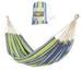 Living Large Blue Green Stripe Brazilian Double Hammock With Matching Storage Bag Designed In The USA Perfect For Backyard Patio Bedroom Beach More