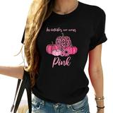 Womens In October We Wear Pink Pumpkin Breast Cancer Awareness Raglan Baseball T Shirt Black 2X-Large